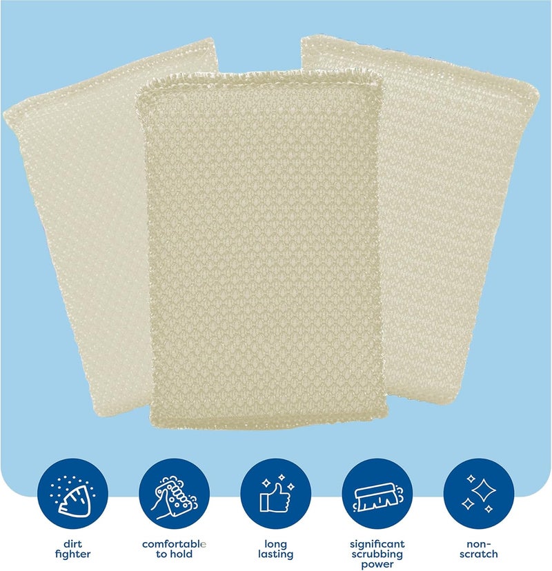 SCRUBIT Multi-Purpose Scouring Pad by Scrub-It - Non-Scratch Cleaning Dobie Pads for Pots, Pans, Dishes, Utensils & Non-Stick Cookware - Sponge Scrubbers Use for Kitchen, Bathroom & More (6 Pack) - Image 5